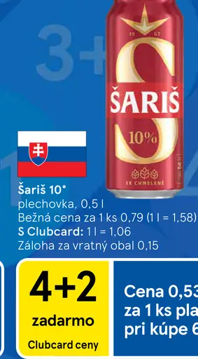 Šariš 10° plechovka