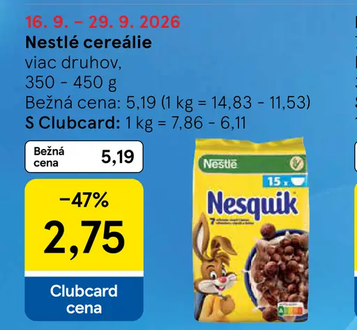 Nestlé cereálie
