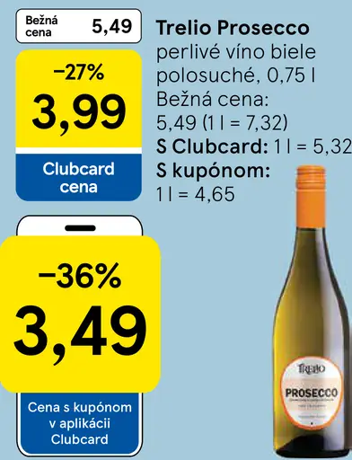 Trelio Prosecco perlivé víno biele polosuché