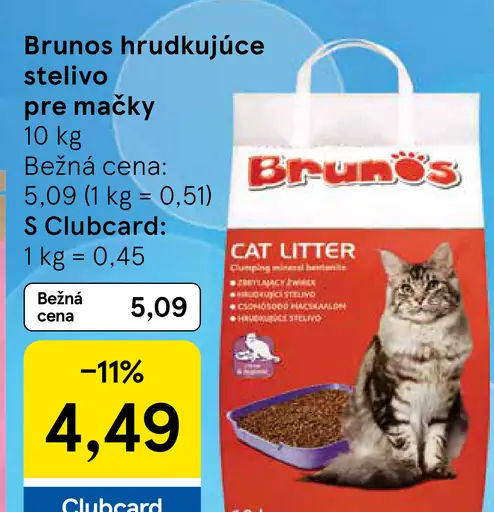 Brunos hrudkujúce stelivo pre mačky