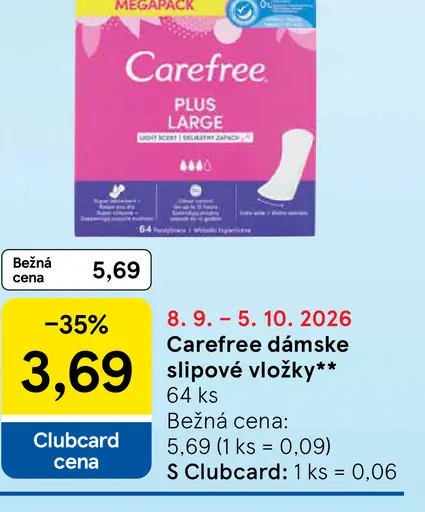 Carefree slipové vložky Plus Large