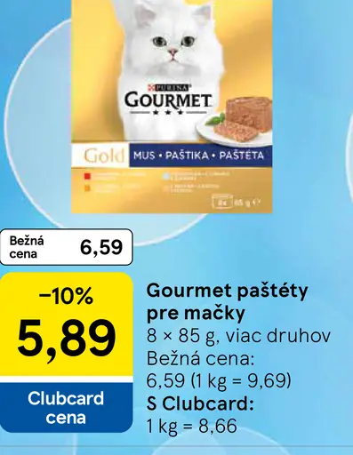 Gourmet jemná paštéta pre mačky