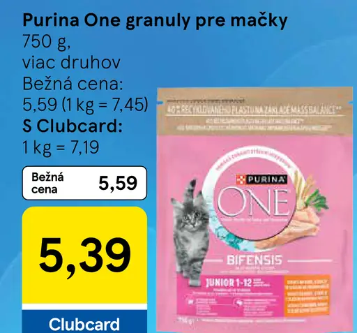 Purina ONE Bifensis Adult granuly pre mačky losos