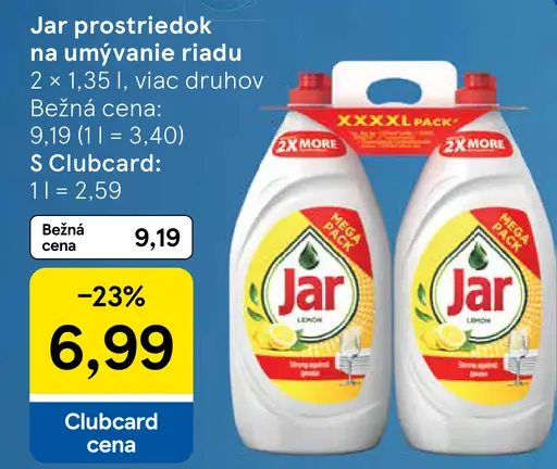 Jar prostriedok na umývanie riadu