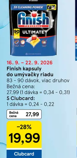 Finish Kapsuly do umývačky riadu