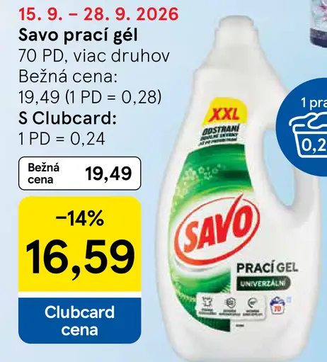 Savo prací gel