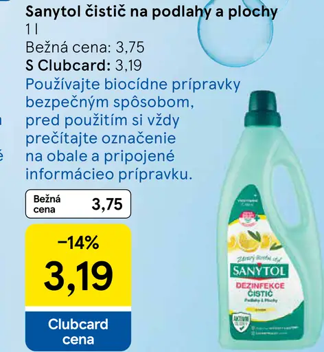 Sanytol čistič na podlahy a plochy