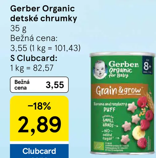 Gerber Organic detské chrumky