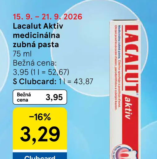 Lacalut Aktiv medicinálna zubná pasta