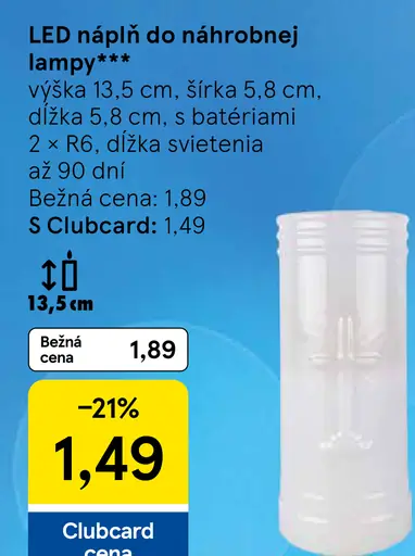 LED náplň do náhrobnej lampy