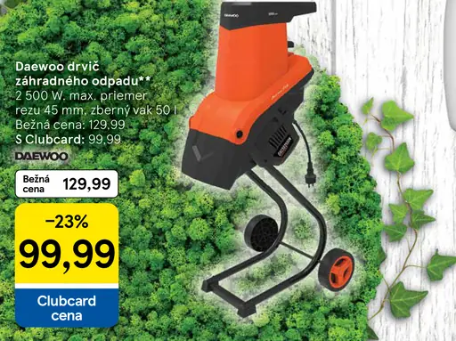 Daewoo drvič záhradného odpadu