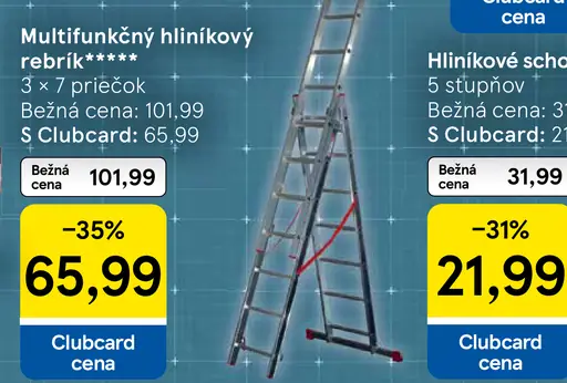 Multifunkčný hliníkový rebrík
