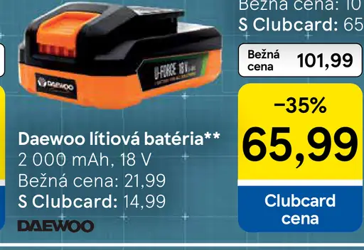 Daewoo litová batéria