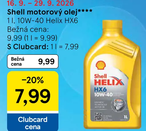 Shell motorový olej Helix HX6 10W-40