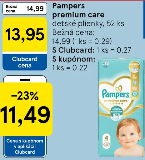 Pampers premium care detské plienky