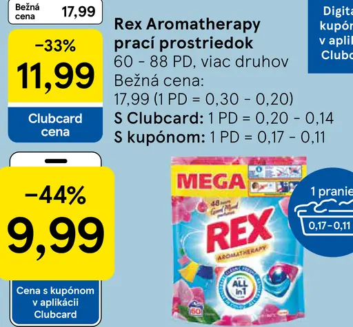 Rex Aromatherapy prací prostriedok viac druhov