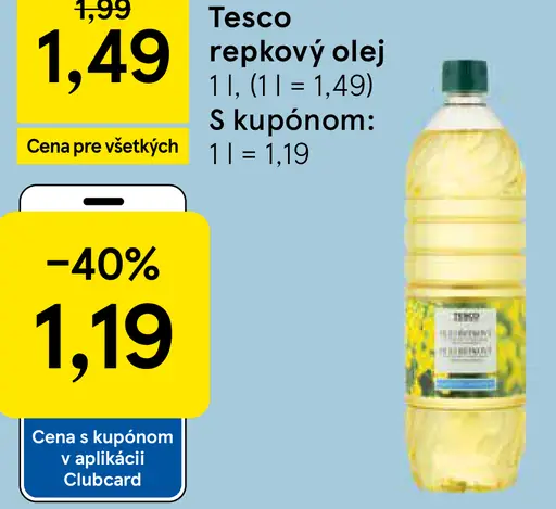 Tesco repkový olej