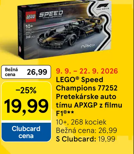 LEGO Speed Champions 77252 Pretekárske auto tímu APXGP z filmu F1