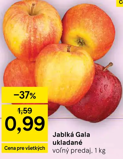 Jablká Gala ukladané