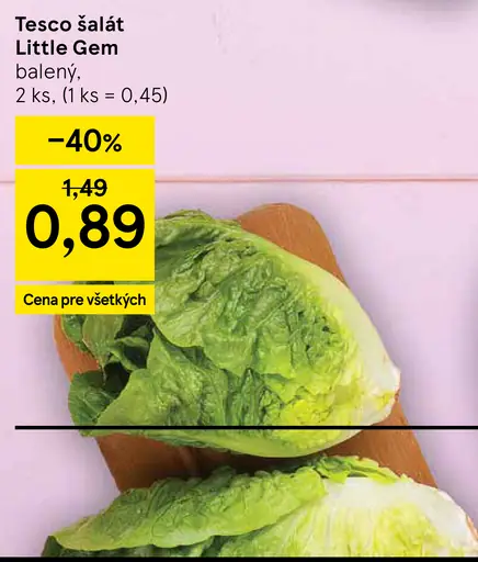 Tesco šalát Little Gem