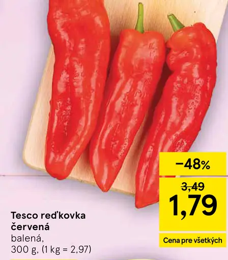 Tesco reďkovka červená balená
