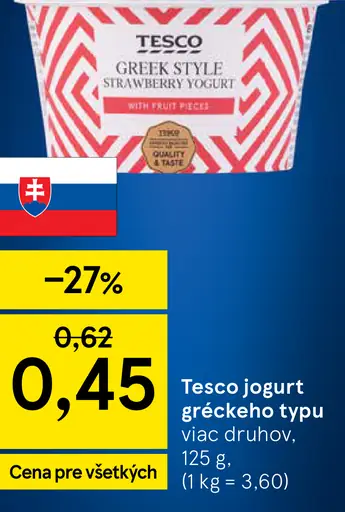 Tesco jogurt gréckeho typu