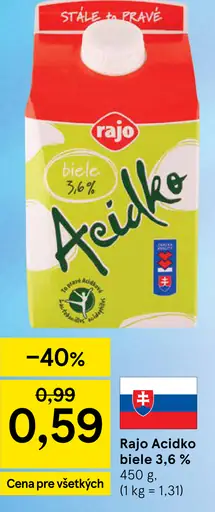 Rajo Acidko Biele 3,6%