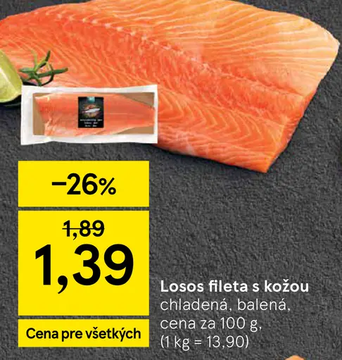 Losos fileta s kožou