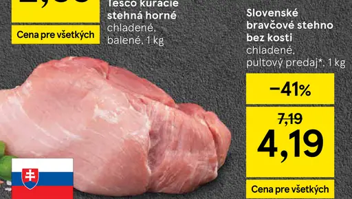 Slovenské bravčové stehno bez kosti