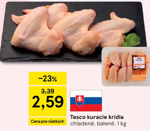 Tesco kuracie krídla
