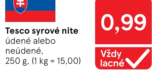 Tesco syrové nite údené alebo neúdené