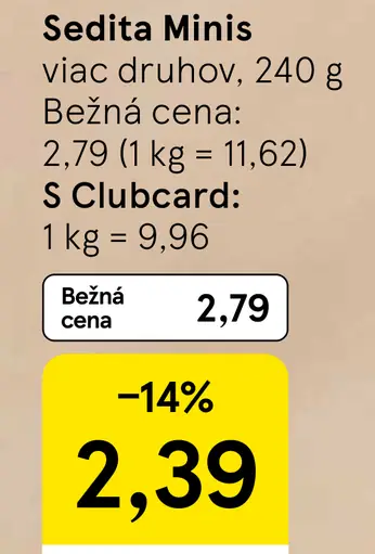 Sedita Minis kakaové rezy
