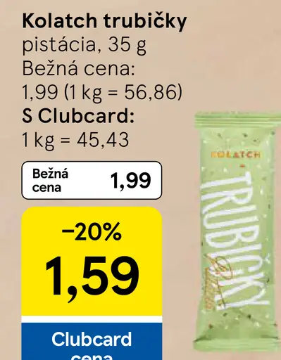 Kolatch trubičky pistáciová