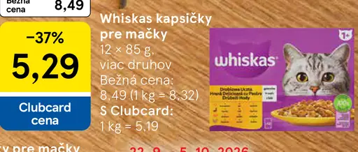 Whiskas Kapsičky pre mačky