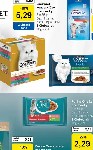 Gourmet konzervičky pre mačky