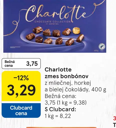 Charlotte bonbóny z horkej čokolády s náplňou s lieskovými orieškami