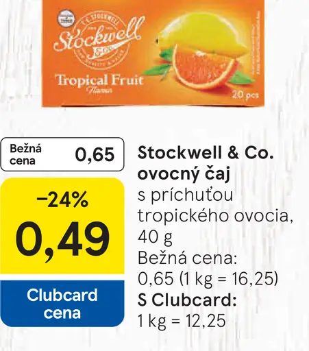 Stockwell & Co. ovocný čaj s príchuťou tropického ovocia