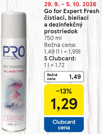 Go for Expert čistiaci, bieliaci a dezinfekčný prostriedok
