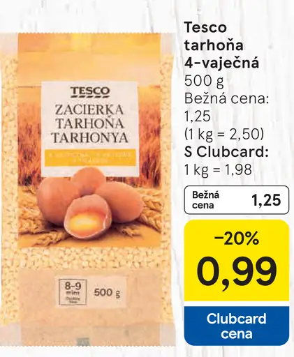 Tesco tarhoňa vaječná