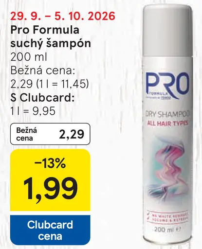 Pro Formula suchý šampón