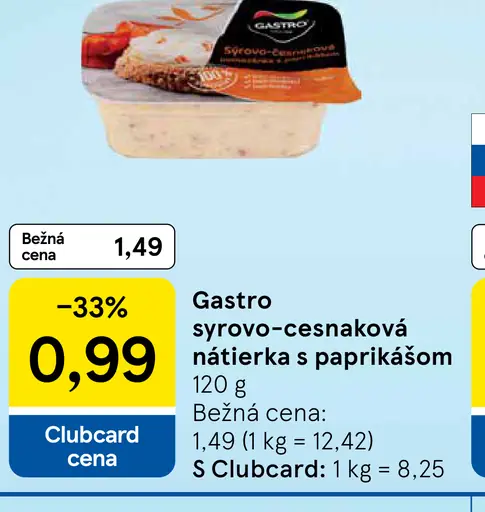 Gastro syrovo-cesnaková nátierka s paprikášom