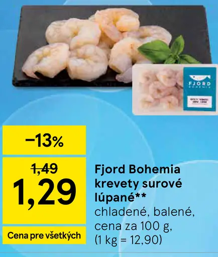 Fjord Bohemia krevety surové lúpané