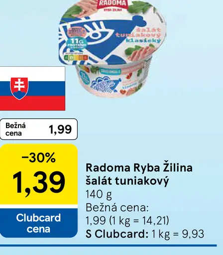 Radoma Ryba Žilina šalát tuniakový