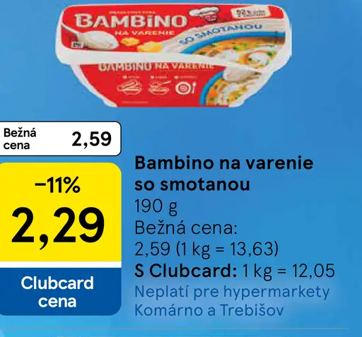 Bambino Na varenie so smotanou