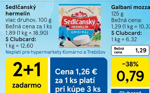 Sedličanský hermelín – rôzne druhy