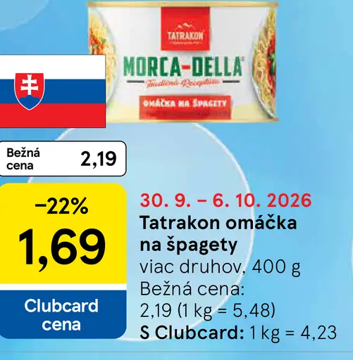 Tatrakon omáčka na špagety
