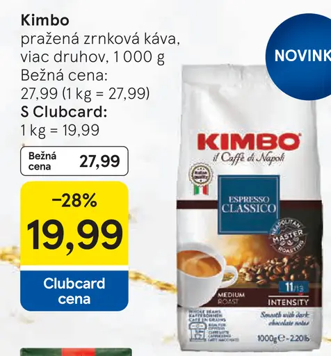 Kimbo espresso napoletano zrnková káva