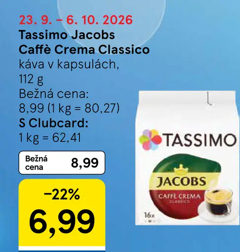 Tassimo Jacobs Caffè Crema Classico káva v kapsulách