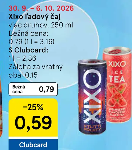 Xixo ľadový čaj rôzne druhy