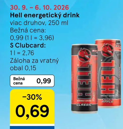 Hell energetický nápoj rôzne druhy plechovka
